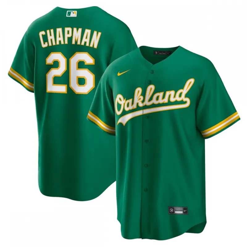 Matt Chapman Oakland Athletics Nike Alternate Replica Player Name Jersey – Kelly Green