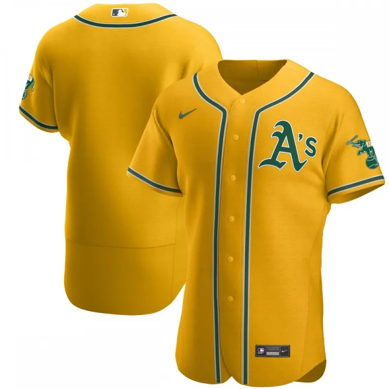 Oakland Athletics Nike Authentic Official Team Jersey – Gold