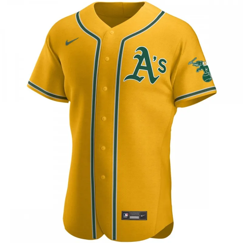 Oakland Athletics Nike Authentic Official Team Jersey – Gold