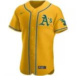 Oakland Athletics Nike Authentic Official Team Jersey – Gold
