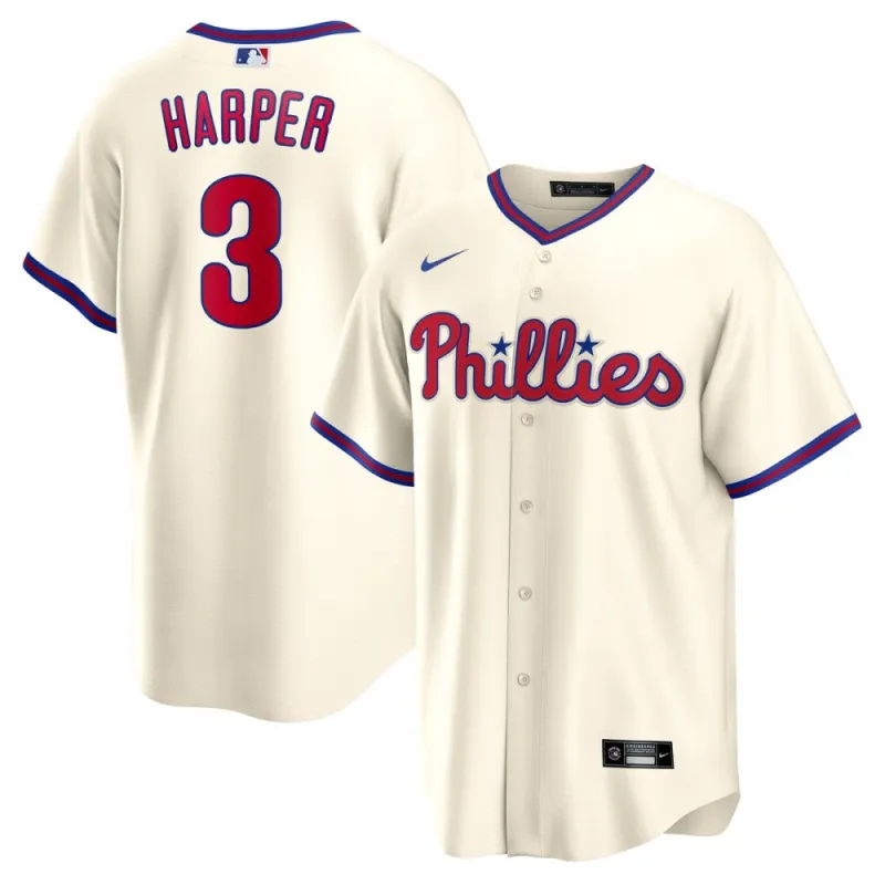 Bryce Harper Philadelphia Phillies Nike Alternate Replica Player Name Jersey - Cream