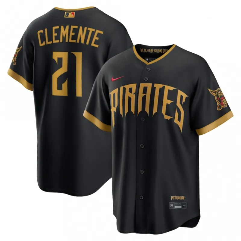 Roberto Clemente Pittsburgh Pirates Nike 2026 City Connect Stadium Jersey – Black