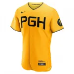 Pittsburgh Pirates Nike 2023 City Connect Authentic Jersey – Gold