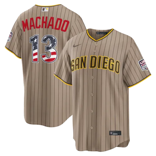 Manny Machado San Diego Padres Nike USA 250 Fourth of July Alternate Stadium Jersey - Sand
