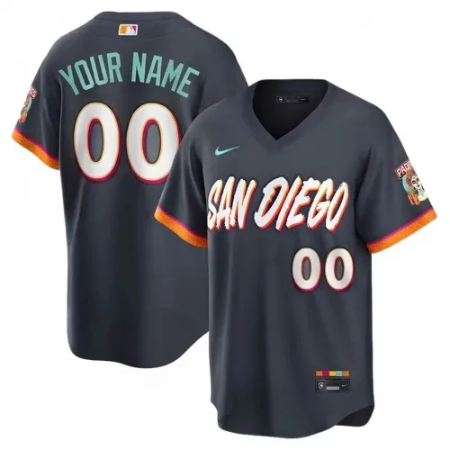 Camisa personalizada dos San Diego Padres Nike 2026 City Connect Stadium - Obsidiana
