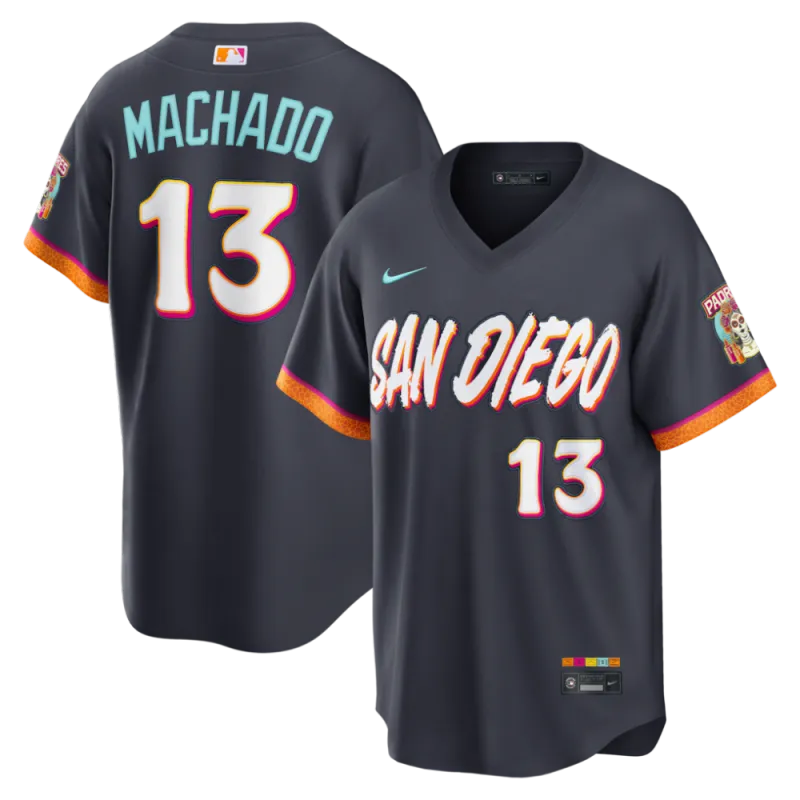 Manny Machado San Diego Padres Nike 2026 City Connect Stadium Jersey – Obsidian