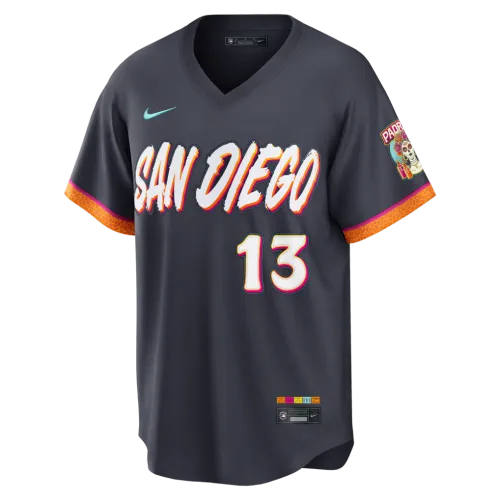 Manny Machado San Diego Padres Nike 2026 City Connect Stadium Jersey – Obsidian