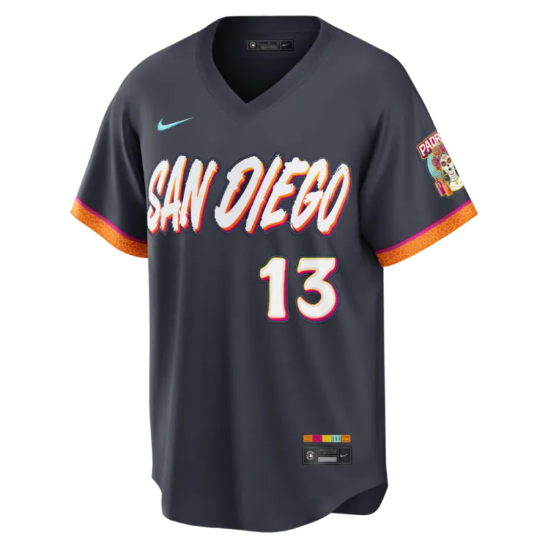 Manny Machado San Diego Padres Nike 2026 City Connect Stadium Jersey – Obsidian
