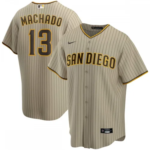Manny Machado San Diego Padres Nike abwechselnd Replik Spieler Jersey - Tan