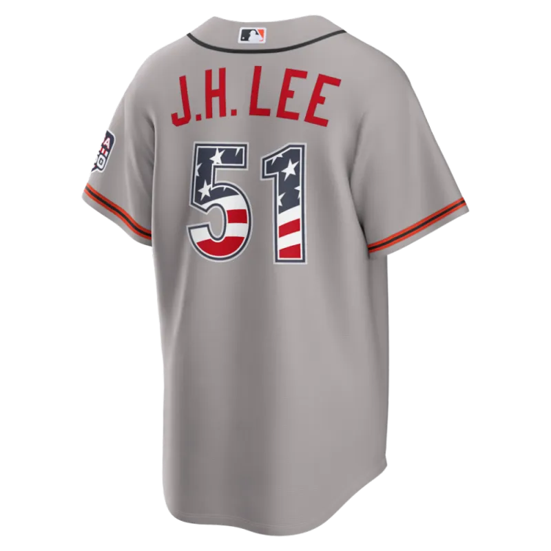 Jung Hoo Lee San Francisco Giants Nike USA 250 Fourth of July Road Stadium Jersey – Gray