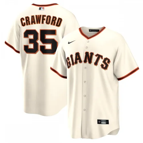 Brandon Crawford San Francisco Giants Nike thuisreplica-shirt met spelersnaam - Crème