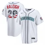 Cal Raleigh Seattle Mariners Nike USA 250 Fourth of July Home Stadium Jersey - White Cal Raleigh Seattle Mariners Nike USA 250 Fourth of July Home Stadium Jersey – White