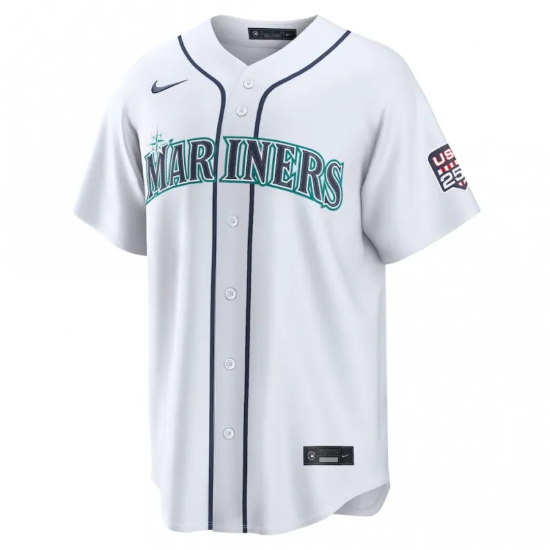 Cal Raleigh Seattle Mariners Nike USA 250 Fourth of July Home Stadium Jersey – White