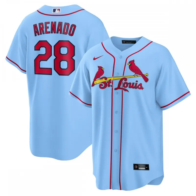 Nolan Arenado St. Louis Cardinals Nike Alternate Official Replica Player Jersey – Light Blue