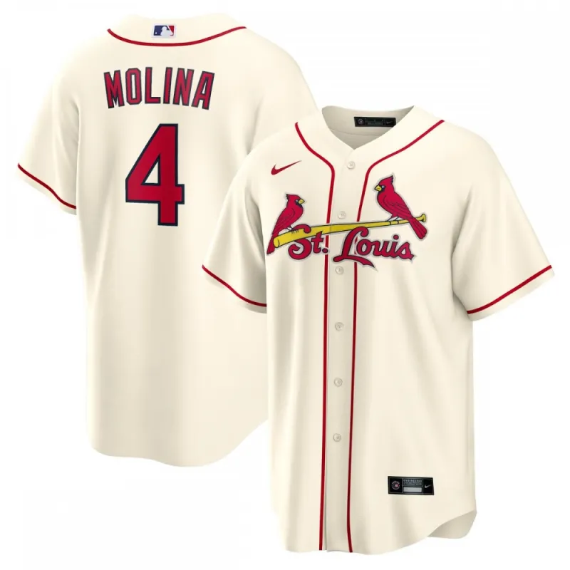 Yadier Molina St. Louis Cardinals Nike Alternate Replica Player Name Jersey – Cream