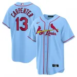 Maillot réplique Nike « Alternate » de Matt Carpenter des Cardinals de Saint-Louis avec le nom du joueur - Bleu clair