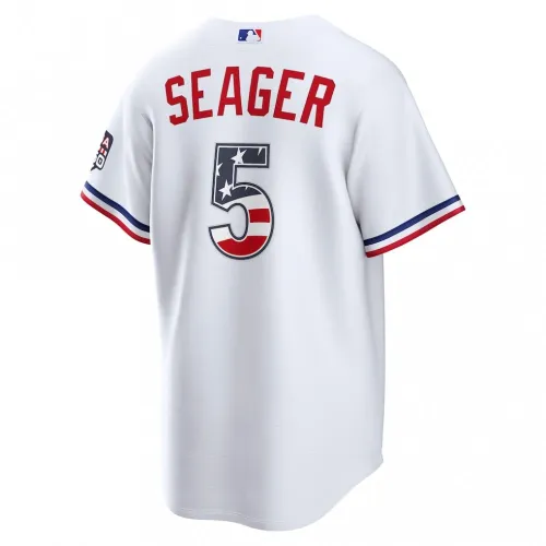 Corey Seager Texas Rangers Nike USA 250 Fourth of July Home Stadium Jersey – White