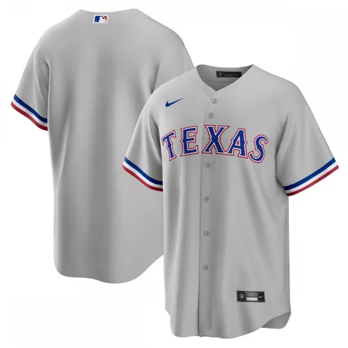 Maglia replica da trasferta dei Texas Rangers firmata Nike - Grigia
