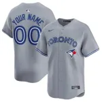 Camisa personalizada Nike Road Limited do Toronto Blue Jays - Cinza