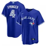 Maglia da giocatore Nike replica alternativa di George Springer dei Toronto Blue Jays - Blu reale