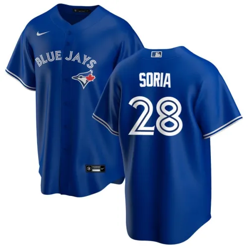Herren-Trikot der Toronto Blue Jays, Joakim Soria, #28, Nike Royal Alternate 2020