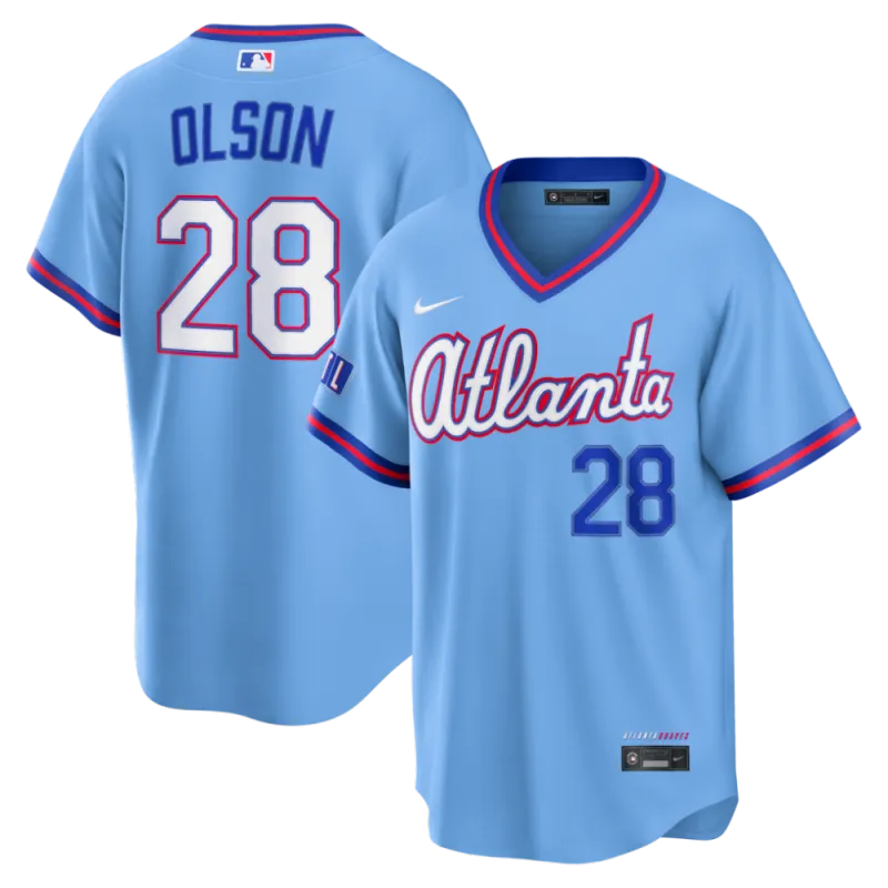 Matt Olson Atlanta Braves Nike 2026 City Connect Stadium Jersey – Powder Blue