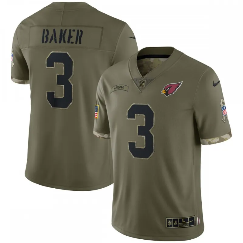 Budda Baker Arizona Cardinals Nike 2022 Salute To Service Limited Jersey – Olive