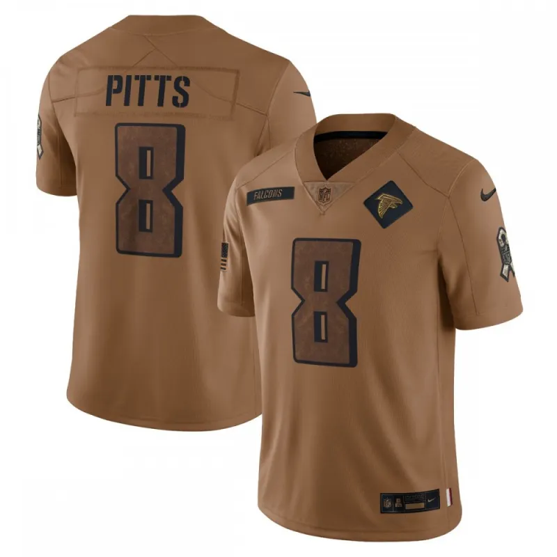 Kyle Pitts Atlanta Falcons Nike 2023 Salute To Service Limited Jersey – Brown