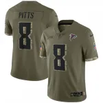 Kyle Pitts Atlanta Falcons Nike 2022 Salute To Service Limited Jersey – Olive