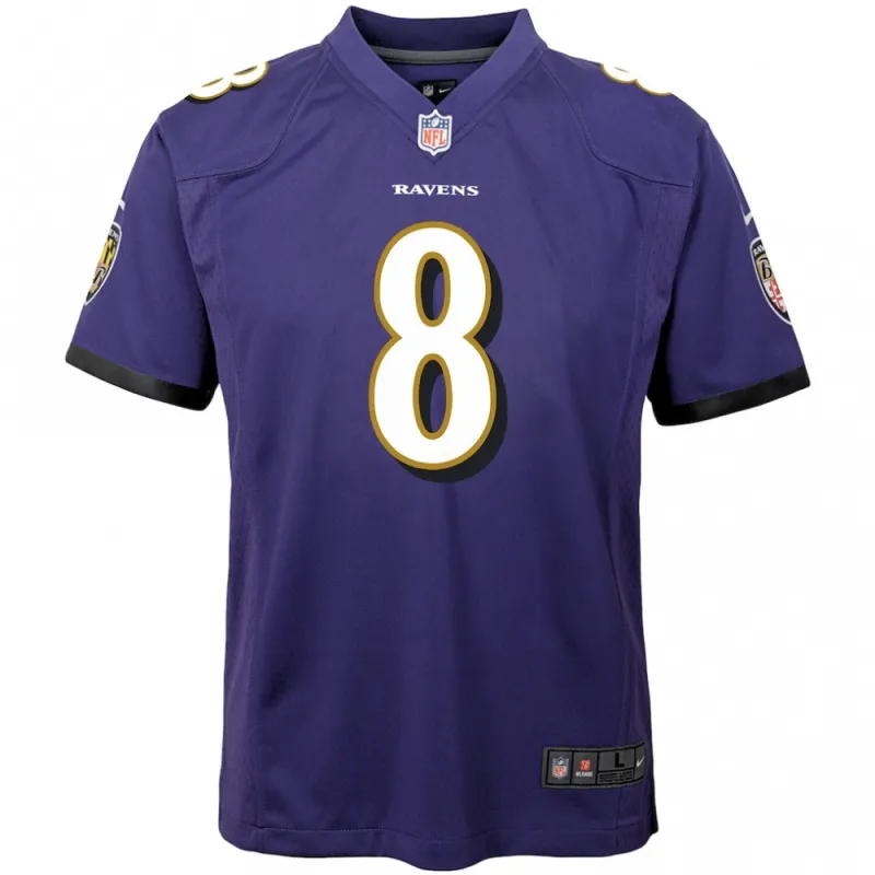 Lamar Jackson Baltimore Ravens Nike Youth Game Jersey – Purple