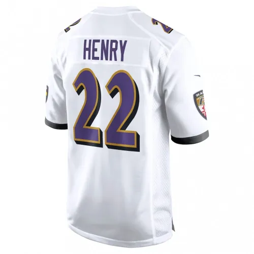 Derrick Henry Baltimore Ravens Nike White Game Jersey – White