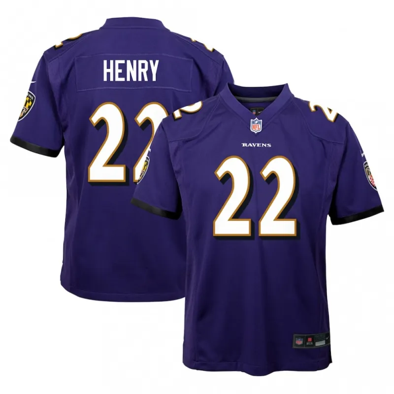 Derrick Henry Baltimore Ravens Nike Youth Game Jersey – Purple