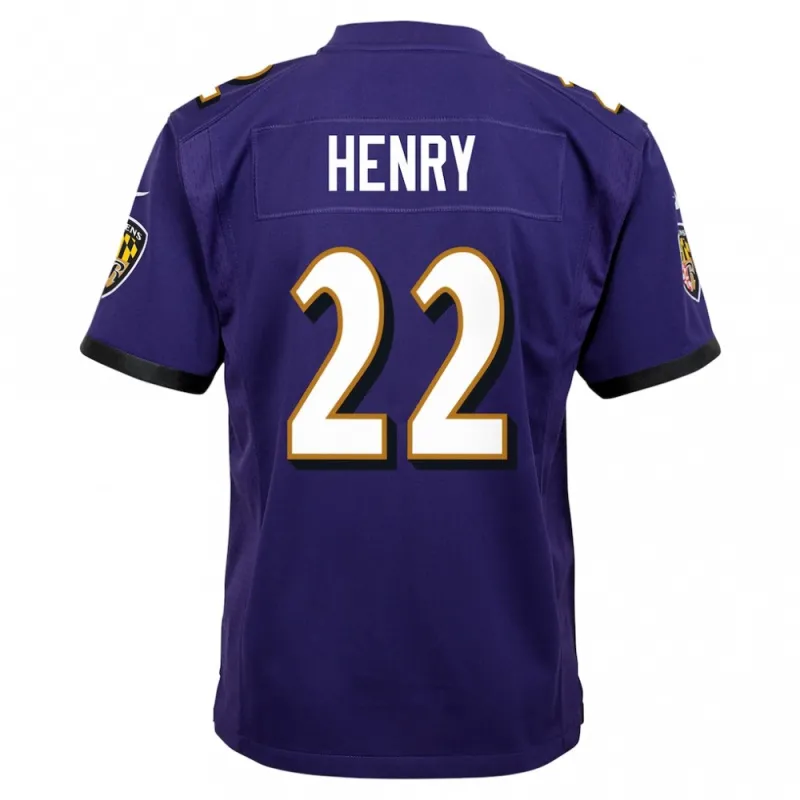 Derrick Henry Baltimore Ravens Nike Youth Game Jersey – Purple