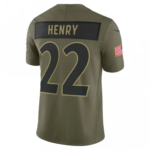 Derrick Henry Baltimore Ravens Nike 2025 Salute to Service Limited Jersey – Olive