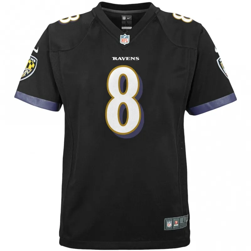 Lamar Jackson Baltimore Ravens Nike Youth Game Jersey – Black