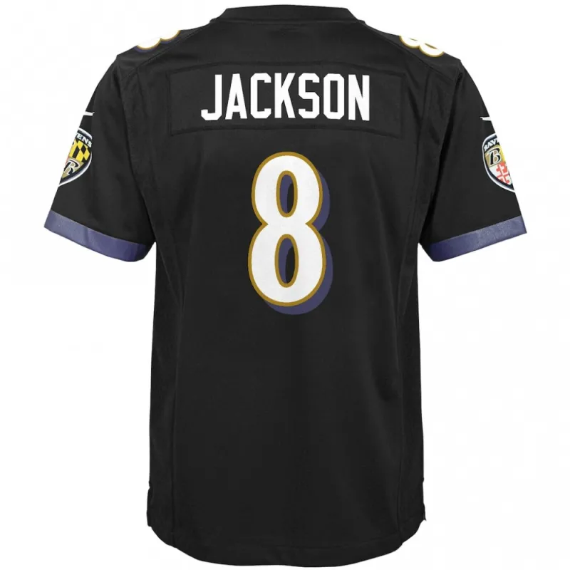 Lamar Jackson Baltimore Ravens Nike Youth Game Jersey – Black