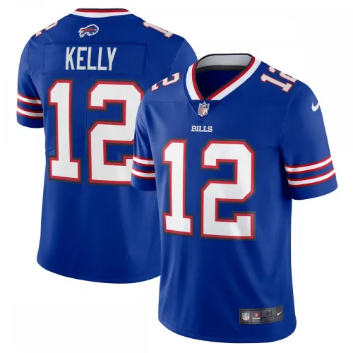 Camisa Nike dos Buffalo Bills de Jim Kelly, edição limitada de jogadores aposentados, estilo retro dos anos 90 - Azul-real