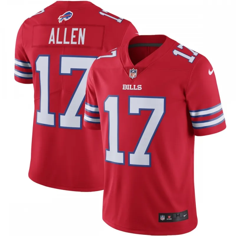Josh Allen Buffalo Bills Nike Color Rush Vapor Limited Jersey – Red