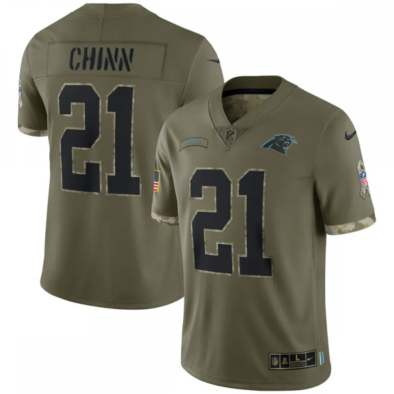Jeremy Chinn Carolina Panthers Nike 2022 Salute To Service Limited Jersey – Olive