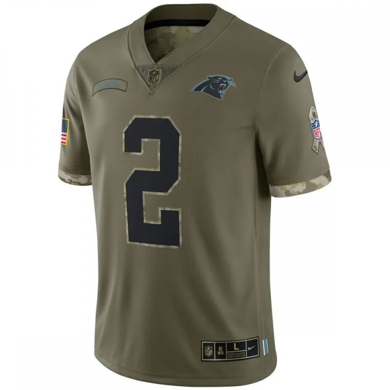 D.J. Moore Carolina Panthers Nike 2022 Salute To Service Limited Jersey – Olive