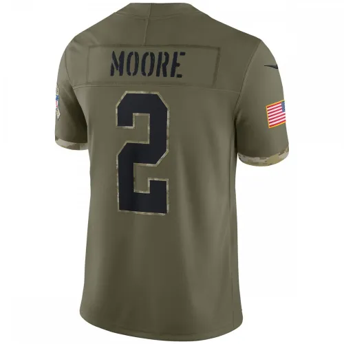 D.J. Moore Carolina Panthers Nike 2022 Salute To Service Limited Jersey – Olive