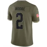 D.J. Moore Carolina Panthers Nike 2022 Salute To Service Limited Jersey – Olive
