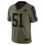 Sam Mills Carolina Panthers Nike 2021 Salute To Service Retired Player Limited Jersey – Olive
