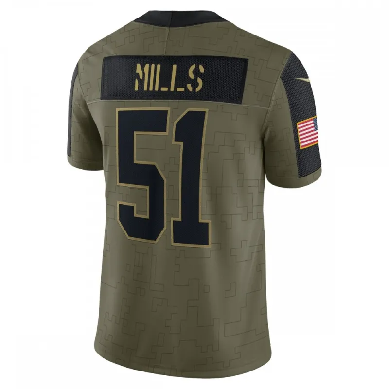 Sam Mills Carolina Panthers Nike 2021 Salute To Service Retired Player Limited Jersey – Olive
