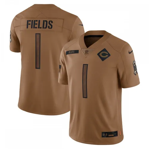 Justin Fields Chicago Bears Nike 2023 „Salute To Service“ Limited-Trikot – Braun