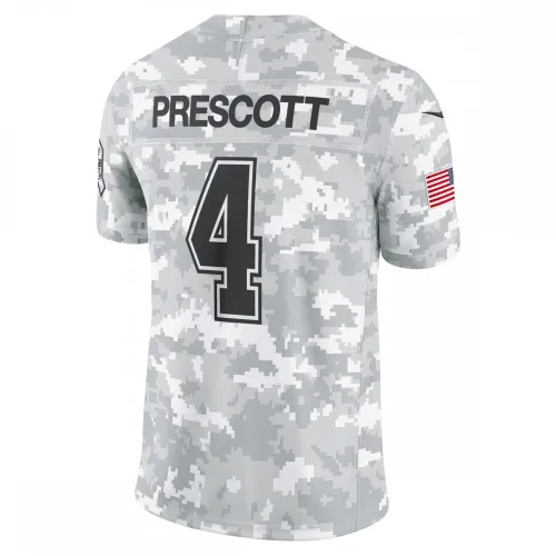 Dak Prescott Dallas Cowboys Nike 2024 Salute to Service Limited Jersey – Arctic Camo
