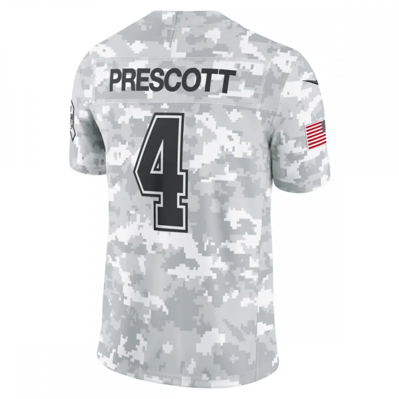 Dak Prescott Dallas Cowboys Nike 2024 Salute to Service Limited Jersey – Arctic Camo