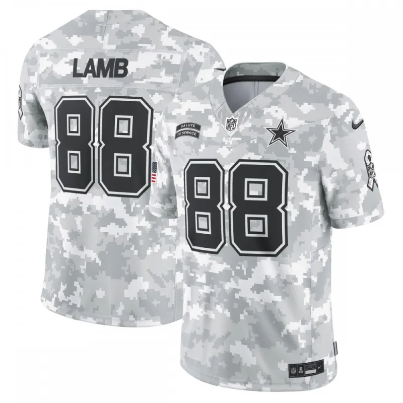 CeeDee Lamb Dallas Cowboys Nike 2024 Salute to Service Limited Jersey – Arctic Camo