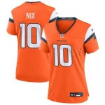 Camisola limitada Vapor F.U.S.E. para mulher Bo Nix Denver Broncos Nike - Laranja