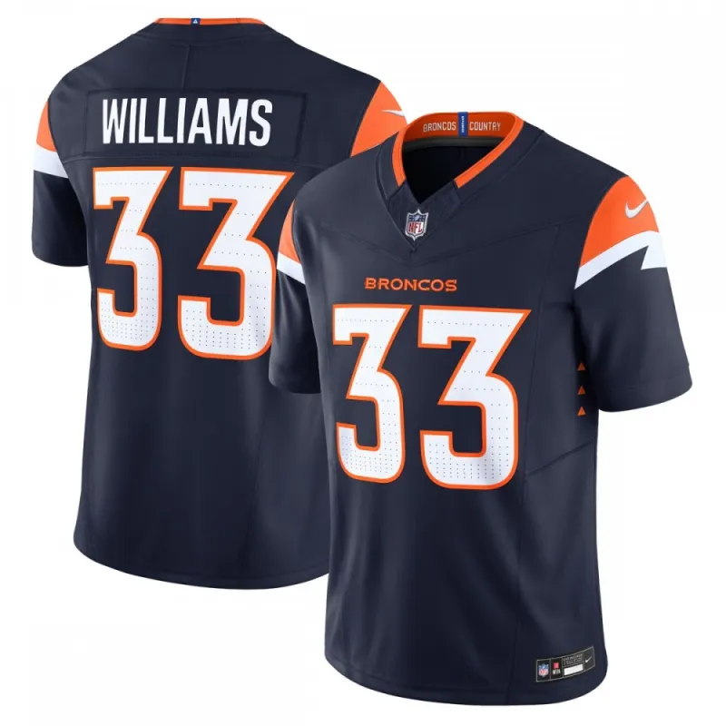 Javonte Williams Denver Broncos Nike Mile High Collection Vapor F.U.S.E. Limited Jersey – Navy